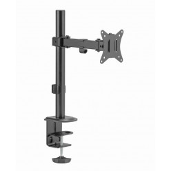 Arm for 1 monitor 17--32-  Gembird MA-D1-03, Adjustable desk display mounting arm (allows to swivel tilt, pull forward and retract your display and enables rotating the display from landscape-to-portrait mode),  VESA 75/100, up to 9 kg, black